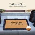 THEODORE MAGNUS Eid Door Mat – Coir Doormat for Outdoor Entrance, Durable Welcome Mat with Non-Slip Backing, Perfect for Front Door and Entryway - Outdoor/Indoor - Not Mad, Fasting - 17" x 30" - Image 3