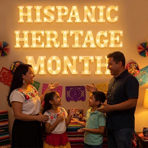 Aurelema 21 Pcs Hispanic Heritage Month Decorations LED Letter Lights Sign - Image 5