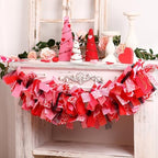 70 Valentines Garland Valentine's Day Decorations Fabric Heart Garland Red Pink Valentines Banner for Mantle Table Centerpieces Fireplace Wall Anniversary Home Indoor Outdoor - Image 2