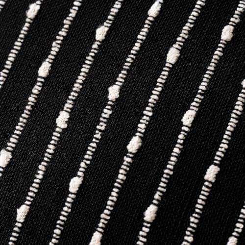 Foindtower Decorative Striped Boucle Throw Pillow Covers 22x22 Inch Black - Image 2