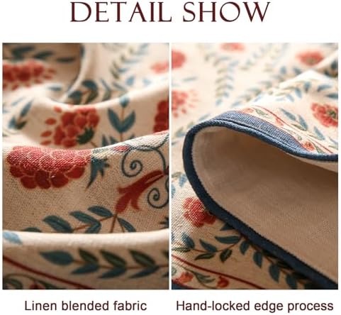 Patdrea Designer French Elegant Linen Table Runner,12"X87"-Puno B - Image 4