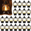 Ferraycle 24 Pcs Mini Lanterns Bulk 6 Inch Black Lamp Table Centerpieces by Ferraycle