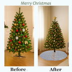 Ridhi Airforce Blue Hand Block Print Cotton Christmas Tree Skirt 60 Inch - Image 4