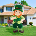 St. Patrick's Day Yard Signs Leprechaun Garden Stakes, 41.3" H Metal St. Patrick's Day Decorations Outdoor, Decorative Irish St. Patrick's Day Garden Sign for Home Party Yard Lawn Patio Porch Decor by COCHIE