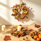 6 PCS Mini Fall Wreaths Kitchen Cabinet Small Autumn Eucalyptus Door Wreath - Image 2