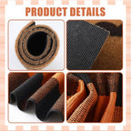 2 Pcs Fall Welcome Mat for Front Door Layered Buffalo Plaid Outdoor Rug - Image 3