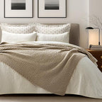 EVERGRACEHOME Chunky Chenille Knit Throw Blanket, 50 x 60, Sand Dune - Image 5