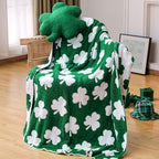 FuWeave 2 Pcs St. Patrick's Day Shamrock Blanket and Pillow Set, 50 x 60 in - Image 5