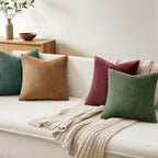 MIULEE Soft Corduroy Decorative Throw Pillow Covers Christmas Green 20x20 - Image 6