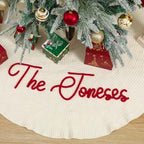 Personalized Christmas Tree Skirt,Family Christmas Tree Skirts,Home Decor,Customized Holiday Decorations (White,122cm/48'') - Image 4