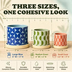 Original Earthlings Ceramic Plant Pots, Indoor Planters - Set of 3 - Image 5