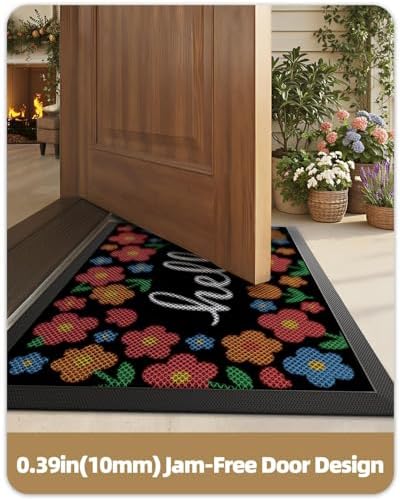 Color&Geometry Outside Welcome Front Door Mat, 36"x60" Bloom Multicolor - Image 6
