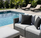 Outdoor/Indoor Sunbrella Throw Pillows Square Set of 2 Pieces 20 inch x 20 inch Spectrum Carbon - Cover Only, Insert Not Included - Image 4