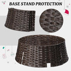 28" Christmas Tree Collar for Pencil Trees with 24Pcs Velvet Christmas Tree Bows,Cord Cut-Out, Basket Tree Skirt Collar Stand for 4.5-9 ft Artificial Trees - Image 6
