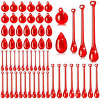 Vercraft 100 Pcs Christmas Tree Acrylic Hanging Ornaments, Red by Vercraft