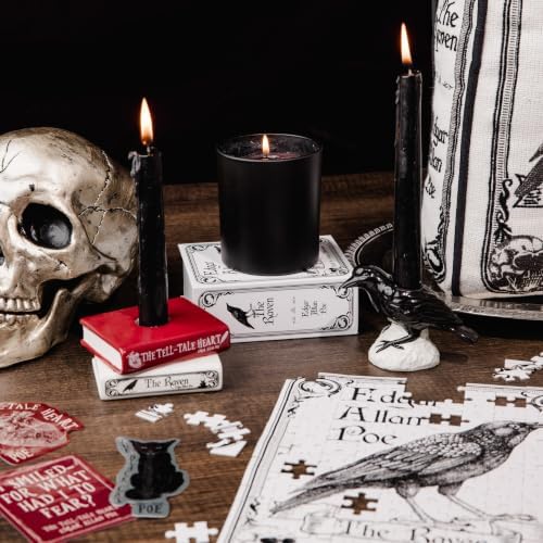 Steel Mill & Co. Ceramic Tapered Candle Holder Set of 2, The Raven - Image 5
