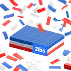 JAPJA America Tissue Paper Confetti Bulk Refill, Red, White & Blue, 2.2lb by JAPJA