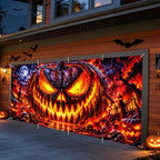 Halloween Garage Door Banner 7x16ft, Gothic Evil Pumpkin Monster - Image 6
