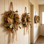 6 PCS Mini Fall Wreaths Kitchen Cabinet Small Autumn Eucalyptus Door Wreath - Image 6