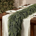 2PCS 9FT Christmas Cedar Garland, Real Touch Soft Greenery Mantel Decor by SHareconn