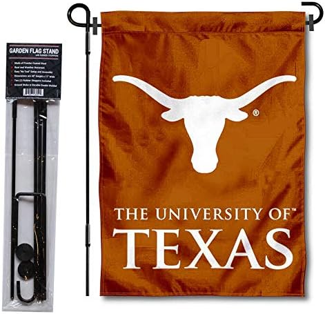 Texas Longhorns Garden Flag with Stand Holder by CollegeFlagsandBannersCompany