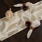 Lightnpro Beaded Table Runner 13x36 Inch - Elegant Glitz Design Handmade Rustic Farmhouse Style - Perfect Table Décor for Bridal Shower, Christmas, Thanksgiving, Wedding & Everyday Use - Silver Ivory - Image 3