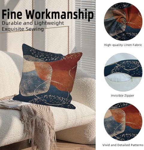 Abstract Boho Pillow Covers Minimalism Geometric 24x24 Set of 4 - Image 2