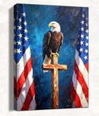 HomeifHue July 4th Patriotic Canvas Wall Art 4th of July USA Decorations American Flag Painting Picture Eagle Pictures for Wall Decor Independence Day Home Decor（F1 24x32in） by HomeifHue