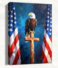 HomeifHue July 4th Patriotic Canvas Wall Art 4th of July USA Decorations American Flag Painting Picture Eagle Pictures for Wall Decor Independence Day Home Decor（F1 24x36in） by HomeifHue