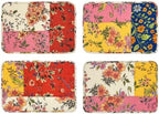 4-Piece Floral Patchwork Quilted Placemats, Original by ArtPineconeHome