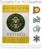 US Army Retired Garden Flag - Set with Stand Armed Forces Rangers United State American Military Veteran Retire Official - House Decoration Banner Small Yard Gift Double-Sided Made in USA 13 X 18.5 - Image 6