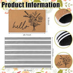 Tinideya 2 Pcs Farmhouse Hello Layered Welcome Mat for Front Door - Image 2