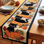 Quilted Table Runner, 3D Floral & Animals Design, Farmhouse Rustic Home Decor, for Dining Table Kitchen Holiday (A08,14x108 inches) by SodaMeow