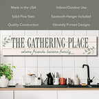 Highland Home Gathering Place Horizontal Wood Entryway Sign - Image 3