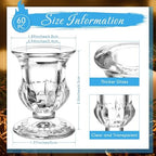 Clear Glass Candlestick Holders Taper Candle Holder Bulk 2.5 Inch Candle Stick Holder for Table Centerpiece Mantel Wedding Housewarming Gift Rustic Vintage Valentines Dinning Decoration - Image 2