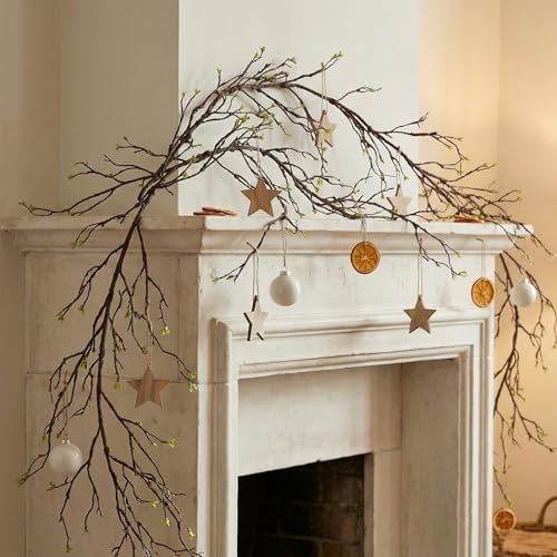 118" Fake Tree Willow Leaves Branches Twig Garland Hanging Decor by CONGZHANHH