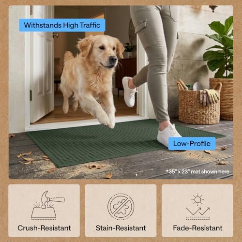 GORILLA GRIP® HydroABSORB Door Mat for Indoor Outdoor Use, 29x17 Green - Image 6