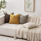 MIULEE Decorative Couch Throw Pillow Covers 22x22 Inch Dark Brown 2 Pack - Image 3