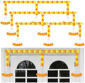 Giegxin 3 Pcs Marigold Garland for Diwali Decoration 4.92 feet Long Strand Artificial Marigold Flowers for Diwali Pooja Indian Home Wedding Dia De Los Muertos Day of The Dead (Orange Yellow) by Giegxin