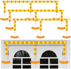 Giegxin 3 Pcs Marigold Garland for Diwali Decoration 4.92 feet Long Strand Artificial Marigold Flowers for Diwali Pooja Indian Home Wedding Dia De Los Muertos Day of The Dead (Orange Yellow) by Giegxin
