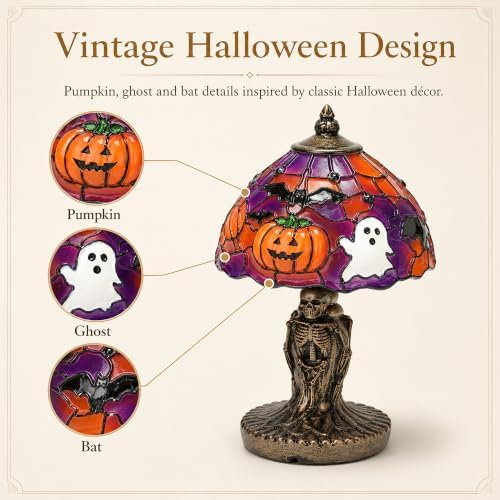 Halloween Table Lamp for Indoor Decorations (Skeleton Witch) - Image 3