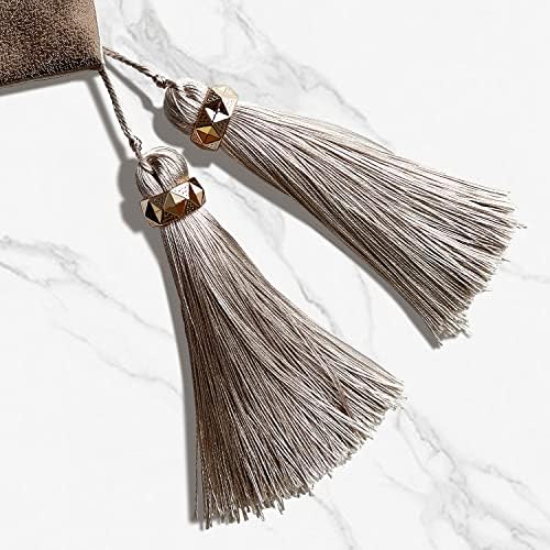 Luxury Champagne Table Runner 72 Inches Long, Modern Abstract Striped - Image 4