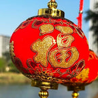 2String 10PCS 40Inch Red Flannel Chinese Tassel Lantern Chinese New Year Decorations for Party Wedding Supplies Spring Festival Decorations Mid-Autumn Moon Festival Wedding Party Ornaments by ANJOGIFT