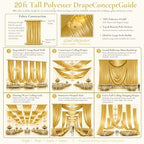 12 Panels 5ft(W) x 20ft(H) Gold Backdrop Curtain for Wedding Parties - Image 3
