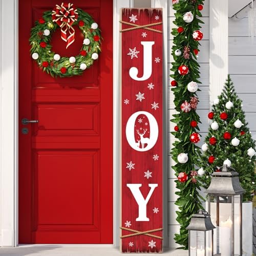 Welcome Porch Sign, Wooden, 47.2", Front Door, Rustic Reindeer by TOMPOP