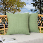 Kevin Textile Outdoor Waterproof 26”x26” Pillow Covers 2 Pack, Sage Green by KevinTextile