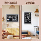 SELEAD Magnetic Chalkboard Words Sign - 20" x 30", White Solid Wood Frame - Image 7