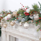 34PCS Champagne/White Christmas Ball Ornaments Set for Tree Decor - Image 6