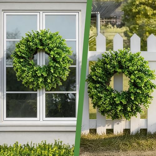 26 Inch Large Boxwood Wreaths for Front Door - Image 5