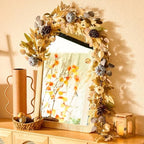 DecorbyHannah 6ft Fall Garland for Mantle with Lights, Pumpkin, Pinecone - Image 6